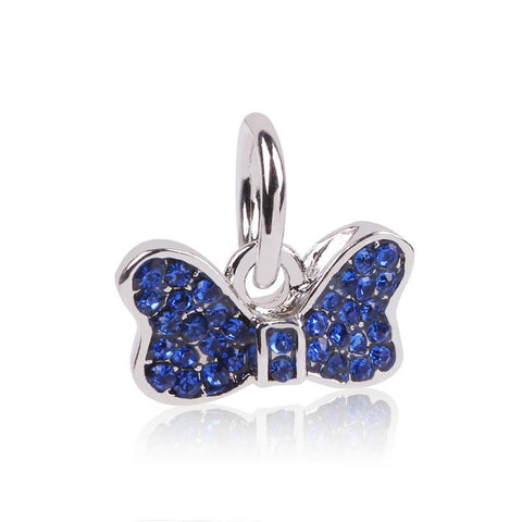 Silver Blue Charm Beads