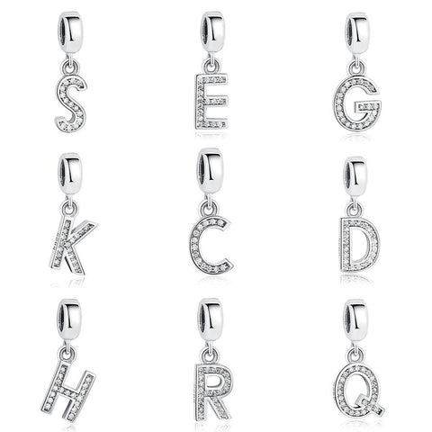 Silvery Letter Charm