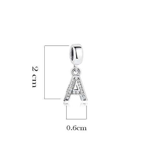 Silvery Letter Charm