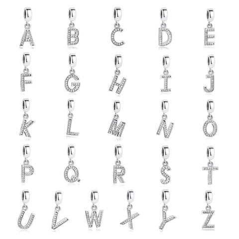 Silvery Letter Charm
