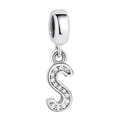 Silvery Letter Charm