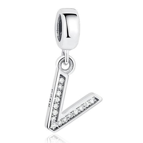 Silvery Letter Charm