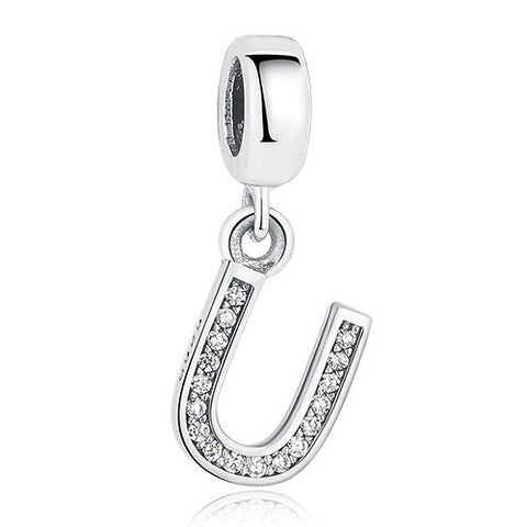 Silvery Letter Charm