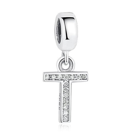 Silvery Letter Charm