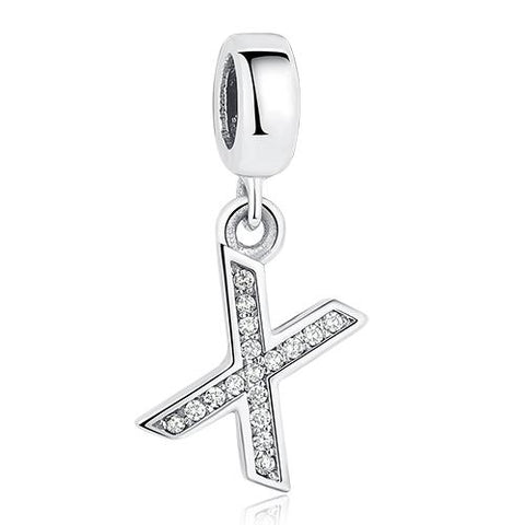 Silvery Letter Charm