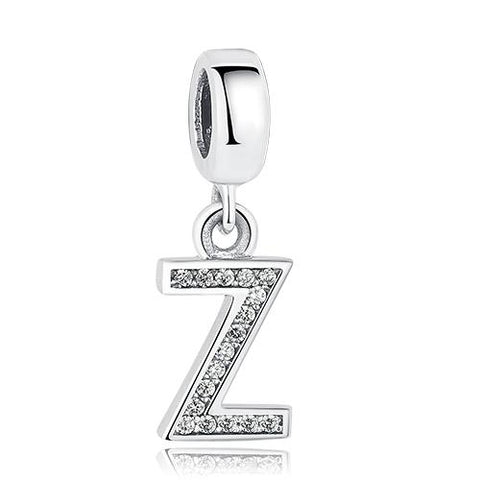 Silvery Letter Charm