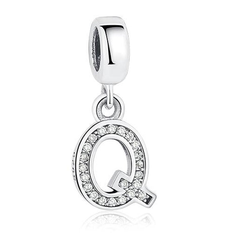 Silvery Letter Charm