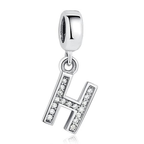 Silvery Letter Charm