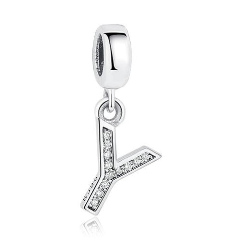 Silvery Letter Charm