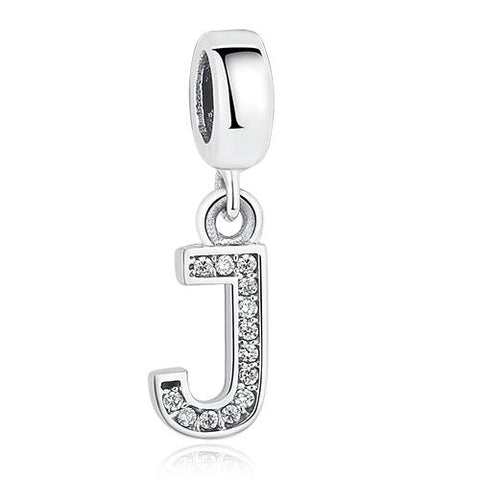 Silvery Letter Charm