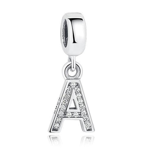 Silvery Letter Charm