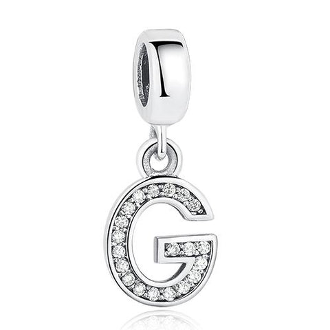 Silvery Letter Charm