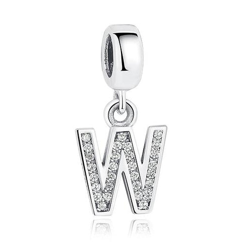 Silvery Letter Charm