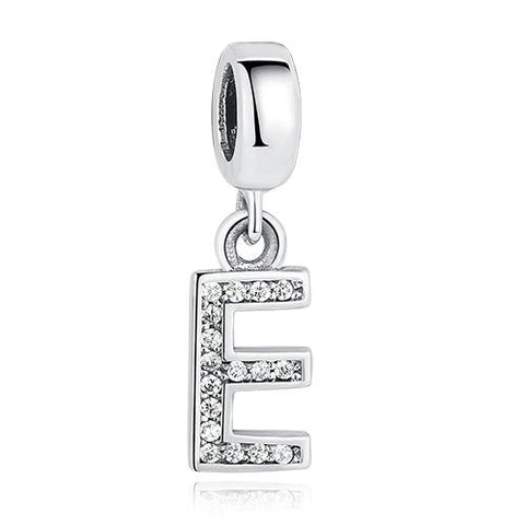 Silvery Letter Charm