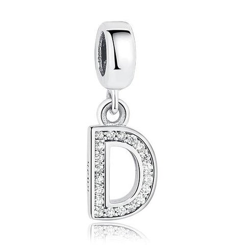 Silvery Letter Charm