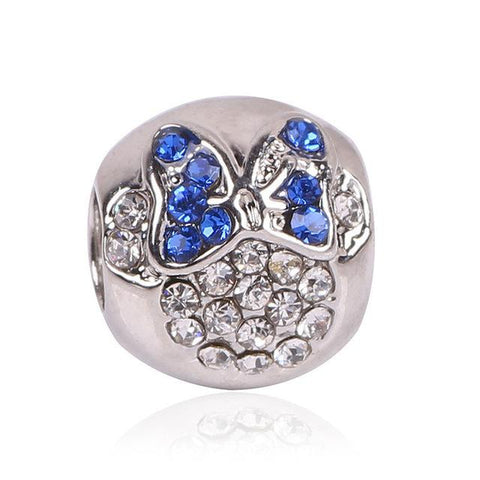 Silver Blue Charm Beads