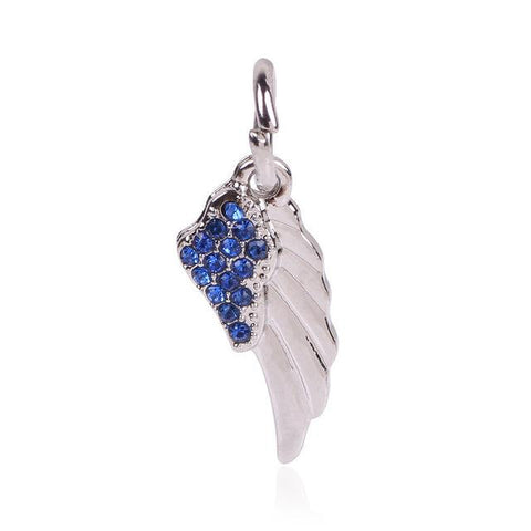 Silver Blue Charm Beads